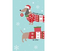 Dachshund Through The Snow Notebook (5"x8", 80 pages) - a great gift idea for a sausage dog owner!