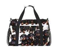 Dachshund Weiner Pet Dog Print Ample Space Travel Duffle Bag Elegante con cerniera impermeabile per aeroplano palestra