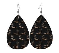 Dachshund Weiner - Set di orecchini a goccia per piercing a forma di cane da compagnia, alla moda, in pelle, per donne, feste di compleanno, idea regalo
