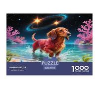Dachshund1000 Pieces Jigsaw Puzzles for Adults And Kids Educational Games Pet DogFun And Challenging for Home Decoration Great Gift Idea70x50cm/1000pcs