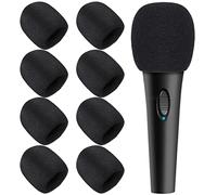 Dacitiery Confezione da 8 cover per microfono in schiuma, spessa palmare per parabrezza, blocca gli plosivi, filtro pop in schiuma per microfoni wireless KTV Stage Device Performance