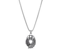 DACKLOONG Collana con ciondolo a forma di ala d'angelo caduto gotico, per uomo e donna, gioiello vintage invecchiato