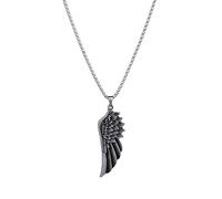 DACKLOONG Collana con ciondolo a forma di ali d'angelo 3D, unisex, stile hip hop, con ali d'angelo, accessorio streetwear, regalo per amante, fidanzato, fidanzata, amico, famiglia, con confezione