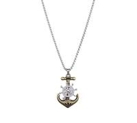 DACKLOONG Collana con ciondolo a forma di ancora pirata, mobile, per uomo e donna, in acciaio al titanio, stile nautico, stile motociclista