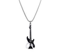 DACKLOONG Collana con ciondolo a forma di chitarra rock hip hop per uomini e donne musicista gioielli olio goccia chitarra collana alla moda ciondolo strumento regalo per fidanzato, marito, fratello