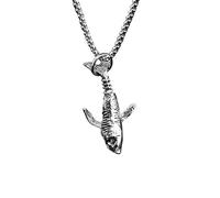DACKLOONG Collana con ciondolo a forma di coda di balena, per uomini e donne, hip hop, coda di balena, collana con cappuccio, accessorio per fidanzato, marito, figlio, padre, con confezione regalo