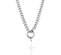 DACKLOONG Collana da uomo con ciondolo a forma di croce e stella, stile gotico, punk, amuleto