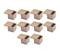 Daconovo 10X Padella Quadrata Con Coperchio Toast Stampo Padella per Pane Pullman Pagnotta Con Coperchio Mini-Cubo Antiaderente Scatola per Toast