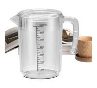 d'acqua con coperchio - 2500 ml Caraffa trasparente con misure per bevande calde e fredde - Dispenser di bevande fredde e calde per latte caffè, per conservare il latte e