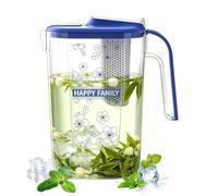d'Acqua Grande Contenitore Bottiglia con Dispenser e Coperchio per Bevande | Caraffa d'Acqua da Frigorifero 2,2 L Per Cucina e Festa Caffè Succo Latte Caraffa da Piano di Cucina