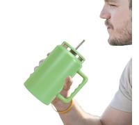 d'acqua isolata da 50 once | con manico a isolata per alta capacità - Con coperchio e manico, per mantenere il freddo, succo incluso, bevande lattiero-casearie.