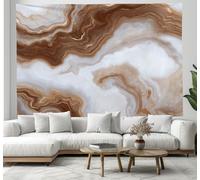 DACRWEKZ 130x150cm Arazzo Marmo elegante Camera Tappezzerie Lusso astratto Arte muraria Giapponese Pittura, marrone e bianco