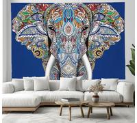 DACRWEKZ 150x200cm Arazzo Mandala Elefante Camera Tappezzerie Modello mandala Arte muraria Giapponese Pittura, azzurro