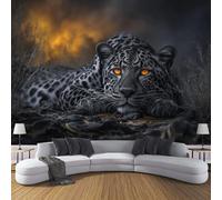 DACRWEKZ Animali selvatici leopardo grigio Carta Da Parati Effetto 3D Fotomurale - 450x356cm - Fotografica Fotomurali Decorazione Dell'Ufficio Della Camera Da Letto Del Salone, Grigio scuro