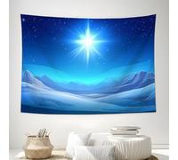 DACRWEKZ Arazzo da Parete Tapisserie 70 x 100 cm, Parete Sospesa Stella di Betlemme,atmosfera natalizia, Arte Decorativa Stampata per Soggiorno Camera da Letto