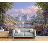 DACRWEKZ Carta da Parati in Seta 200 x 140 cm 3D Tema fantasy Collina delle mongolfiere Wallpaper Per Soggiorno Camera Letto Sala Ufficio Decorazione