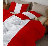 DACRWEKZ Set di biancheria da letto separare Comforter per tutte le stagioni con 1 federe, 1 pezzi, set di biancheria da letto orgoglio nazionale bandiera del Perù Rosso scuro con chiusura lampo