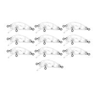 Dacvgog 10 pezzi Segnalibro per corpo 5 cm 2,7 G non verniciato, Crankbait Vib Wobblers Segnali in