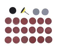 Dacvgog 200 pezzi 50 mm 2 pollici levigatrice a dischi abrasivi 80-3000 grana abrasiva 1 pollice pad polacco piastra + 1/4 pollici di rotativa