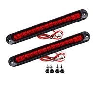 Dacvgog 2PZ 10 Pollici 15 LED Luce per Rimorchio LED Stop Turn Posteriore Terza Barra Freno Striscia per Camion per Barche Pesanti Rosso