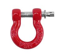 Dacvgog 4 Pezzi Gancio di Rimorchio a D in Metallo Rosso per 1/10 RC Crawler Auto -4 Axial SCX10 90046 D90