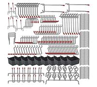 Dacvgog Assortimento di Ganci per Pannello Forato da 228 Pezzi Set di Ganci nel Metallo, Contenitori per Forati, Serrature per Pioli per Organizzare Archiviazione