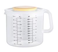 Dacvgog Bicchieri di plastica e brocca di miscelazione per cuocere coperchio brocca/brocche dosatori liquidi in ml protettivo spruzzi