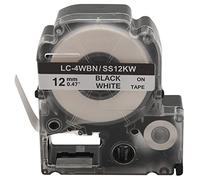 Dacvgog Confezione Da 5 Pezzi -4WBN LC-4WBN9 (SS12KW) Nastri per Etichette per LabelWorks LW300 LW400 LW500 LW700 Nero su 1/2 Pollice X 26,2 Piedi (12 Mm X 8 M)
