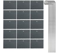 Dacvgog Etichette per piante in ardesia, per piante da giardino, etichette per , accessori per serre, da giardino, 15 pezzi