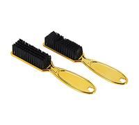 Dacvgog Fade Brush Pettine per la Pulizia Parrucchiere Fade Oil Shape Intagliato per la Pulizia Gold 2PC