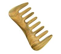 Dacvgog Pettine un Denti Larghi - Pettine nel Legno Naturale per Capelli Ricci - Nessun Pettine Statico nel Legno di Sandalo Scegli Pettine nel Legno per Districare