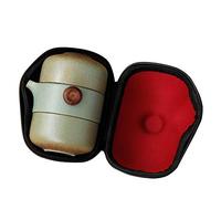 Dacvgog Set da tè Portatile Verde Fatto Un Mano 'Ufficio di Viaggio Tazza Tazza Coperchio Teiera di Ceramica di Stile Giapponese