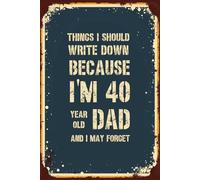 Dad 40th Birthday: Blank Lined Notebook | Funny 40th Birthday Gifts For Men | Present Idea For 40 Year Old Men