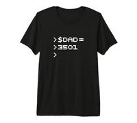 Dad 8-Bit Hex Code Nerd Pixel Terminal Retro Maglietta Premium