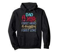 Dad A Sons First Hero A Daughters First Love Camicia Uomo papà Felpa con Cappuccio