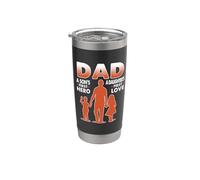Dad A Sons First Hero A Daughters First Love Fathers Day Bicchiere termico in acciaio inox doppia parete
