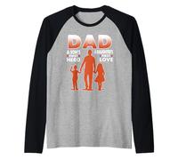 Dad A Sons First Hero A Daughters First Love Fathers Day Maglia con Maniche Raglan