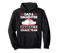 Dad and Daughter Perfect Chaos Team Funny Family Felpa con Cappuccio