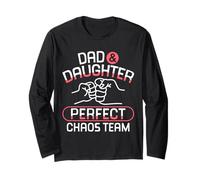Dad and Daughter Perfect Chaos Team Funny Family Maglia a Manica