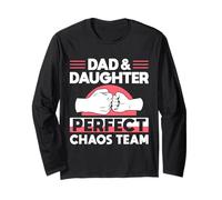 Dad and Daughter Perfect Chaos Team Funny Family Maglia a Manica