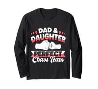 Dad and Daughter Perfect Chaos Team Funny Family Maglia a Manica
