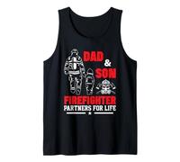 Dad And Son Firefighter Partners for Life Fathers Day Canotta