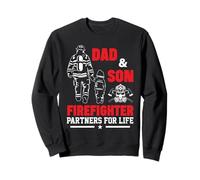 Dad And Son Firefighter Partners for Life Fathers Day Felpa