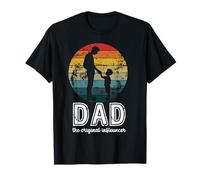 Dad Birthday Retro Dad The Original Influencer Festa del papà Maglietta