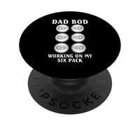 Dad Bod Working On My Six Pack Funny Drinking Team Beer PopSockets PopGrip Adesivo
