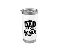 Dad By Day Gamer By Night Bicchiere termico in acciaio inox doppia parete