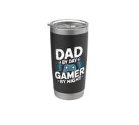 Dad By Day Gamer By Night Bicchiere termico in acciaio inox doppia parete