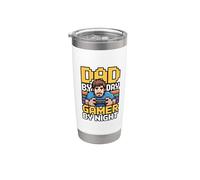 Dad By Day Gamer By Night Bicchiere termico in acciaio inox doppia parete