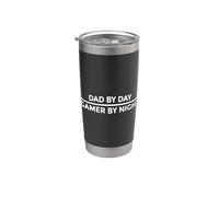 Dad By Day Gamer By Night Bicchiere termico in acciaio inox doppia parete