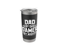 Dad By Day Gamer By Night Bicchiere termico in acciaio inox doppia parete